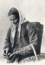 Paysanne comptant ses sous