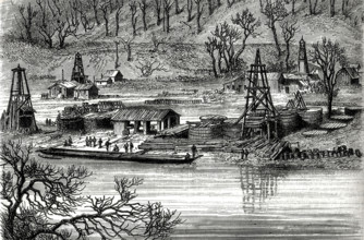 Extraction de pétrole.