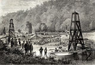 Extraction de pétrole.