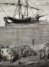 Récolte de corail au 19e siècle