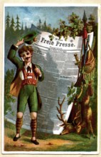 Journal  " Neue Freie Presse " Allemagne ( Caricature )