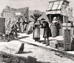 Tondeurs de chiens sur le Pont Neuf à PARIS en 1796