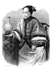 Noble Lady tartare from Beijing. China. Design by E. Ronjat.
1873                        ( le