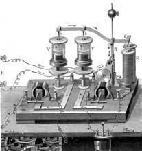 Large eddy switch of Leon Foucault ( 1819-1868 ) french physicist ( electric energy ) and