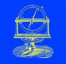 Tilt compensated compass.From " Physique populaire " by Emile Desbeaux. 
Paris 1891