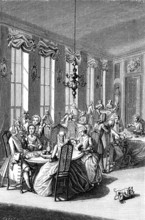 Literary coffee shop in the eighteen century