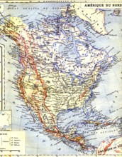 Carte de l'Amérique du Nord