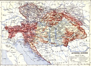 Carte de l'Autriche et de la Hongrie