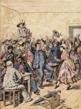 Danse de la " Bourrée " en Auvergne