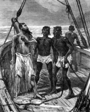 Transport de caoutchouc sur le fleuve Maroni