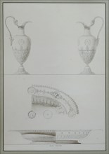 Percier, Sketch of the cruets and tray intended to the Emperor's coronation on December 2, 1804