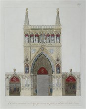 Book of the Coronation by Percier and Fontaine: 
Western façade of church Notre-Dame