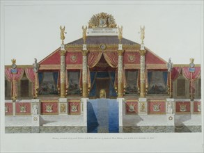 Book of the Coronation by Percier and Fontaine: 
Erection of the Emperor's throne at the Champ de Mars
