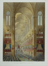 Book of the Coronation by Percier and Fontaine: 
central nave of church Notre-Dame