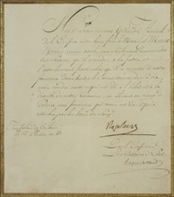 Murat appointed Prince and Grand Admiral of the Empire, signed by Napoléon
