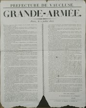 Proclamation of the Grand Army, dated July 2, 1813