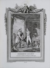 L'Empereur Napoléon reçoit dans son bivouac l'Empereur d'Allemagne