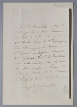 Autograph lettre signed by Count of Montholon (1816)