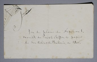 Jeu de plume de Napoléon 1er aux Tuileries (1806)