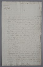 Letter of Grand Marshal Bertrand sent to the English governor (1817)