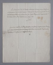 Autograph letter written by Louis XVIII to Duke of Raguse (1815)