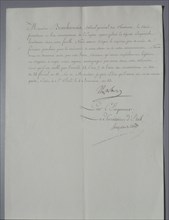 Invitation signée de Napoléon à Eugène de Beauharnais, son beau-fils, pour le couronnement du 2 décembre 1804