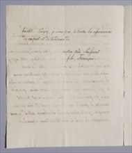 Autograph letter written by the King of Rome to Empress Marie-Louise (c.1817-1818)