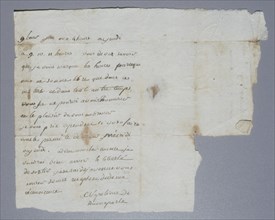 Autograph letter written by Napoleon Bonaparte at the age of 14 (1794)