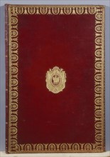 Binding with imperial coat of arms, from Emperor Napoleon I's study