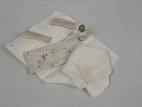 Toiletry items of Emperor Napoleon I's travel pack on St. Helena