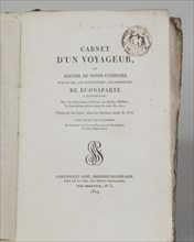 Livre de la bibliothèque de l'Empereur à Sainte-Hélène
"Carnet d'un voyageur, ou De Buonaparte à Longwood"