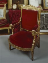 Fauteuil d'apparat du mobilier de l'Empereur Napoléon 1er pour le royaume d'Italie