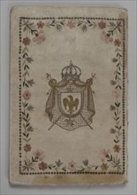 Embroidered book with Emperor Napoleon's, king of Italy, coat of arms