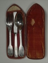 Cutlery from the Emperor's set of tableware on St. Helena island