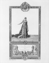 Livre du Sacre par Percier et Fontaine : l'Impératrice en grand costume