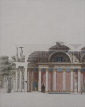 Percier and Fontaine, Sketch of a pavilion for  Napoleon I's coronation festivities (detail)
