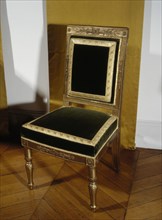 Chaise du Cabinet de Napoléon 1er aux Tuileries
