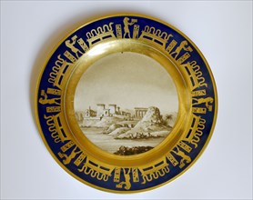Assiette en porcelaine du service Egyptien commandé par Joséphine de Beauharnais