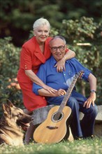 Line Renaud et son mari Loulou Gasté, vers 1985