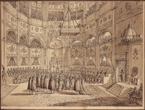 Naudet, Scene of Napoleon's coronation ceremony