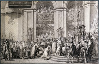 David, Etude pour Le Couronnement de l'empereur Napoléon et de l'impératrice Joséphine