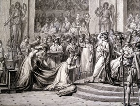 David, Etude pour Le Couronnement de l'empereur Napoléon et de l'impératrice Joséphine (détail)