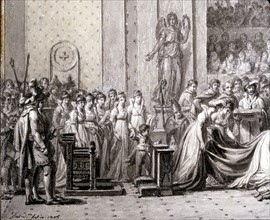 David, Etude pour Le Couronnement de l'empereur Napoléon et de l'impératrice Joséphine (détail)