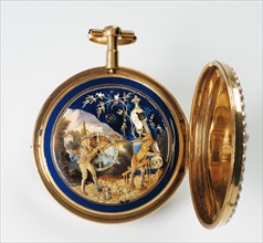 Anonyme, Pocket watch: woman and child beside an urn marked "souvenir"