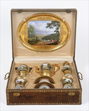 Manufacture de Sèvres, Tea set decorated with views of the outskirts of Sèvres