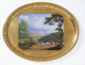 Manufacture de Sèvres, Tea set decorated with views of the outskirts of Sèvres, Tray