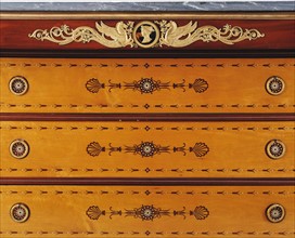 Pierre-Etienne Levasseur and Levasseur Jeune (possibly Pierre-François-Henri Levasseur), Chest of drawers, detail