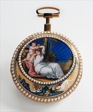 Pocket watch: Woman beside a Lover