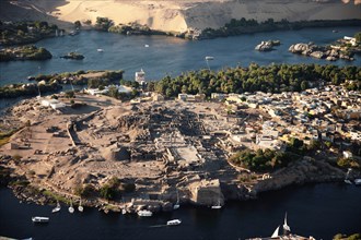 Le Nil dans la région d'Assouan, vue aérienne