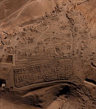 Deir El-Medineh, vue aérienne